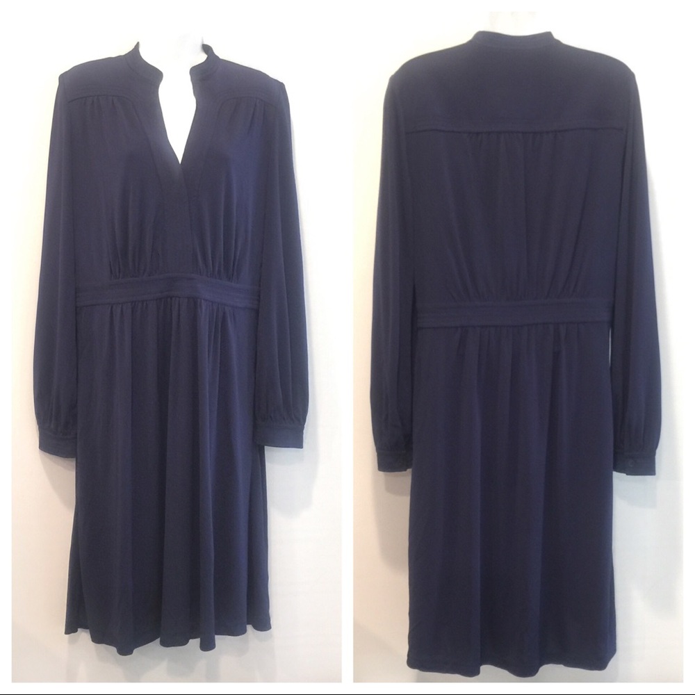 Tory Burch Navy Blue Valentina Tunic Dress Size M - Picture 5 of 8